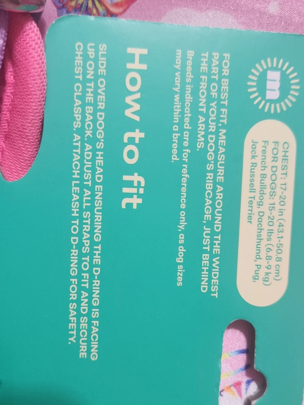 Pink, Purple And Blue All Good Things Dog Harness Size M